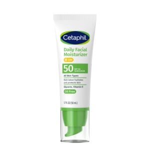 Cetaphil Daily Facial Moisturizer with Sunscreen 50 SPF, 1.7oz new